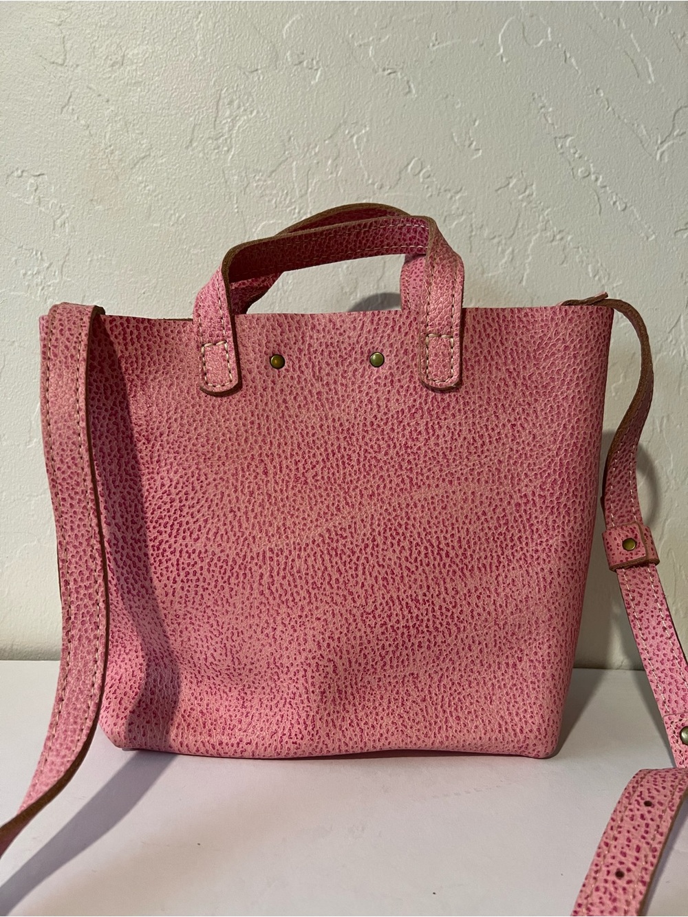 Portland Leather Goods  Mini Tote Bag in Unicorn Flamingo - Picture 4 of 12